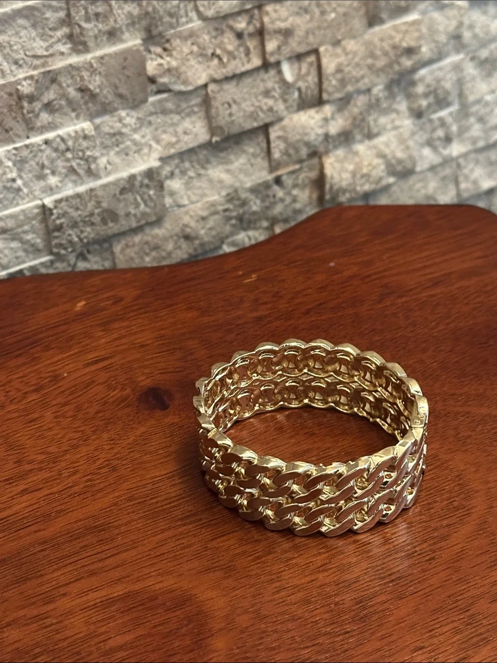 Fashion Jewelry Gold Multi-Row Chain Bracelet